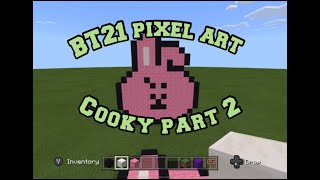 BT21 Pixel Art Minecraft 'Cooky PART 2 Tutorial (Easy To Follow!) screenshot 3