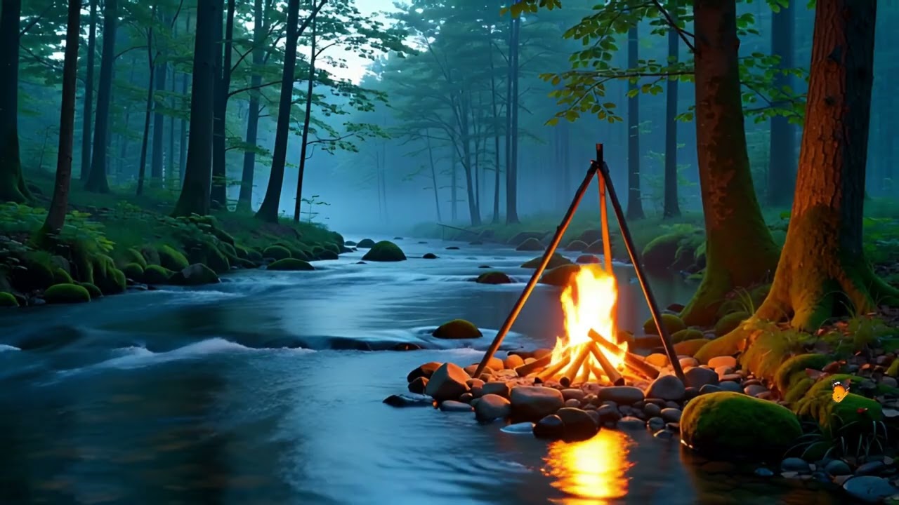 Stressed or Can’t Sleep? This Campfire & River Ambience Will Help