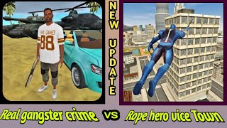 Real gangster crime vs Rope hero vicetown // kon sa game best hai// which game is best #ropehero screenshot 4