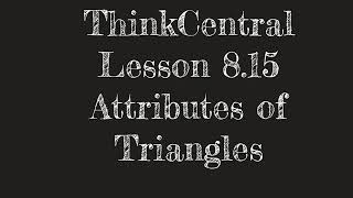 ThinkCentral Lesson 8.15