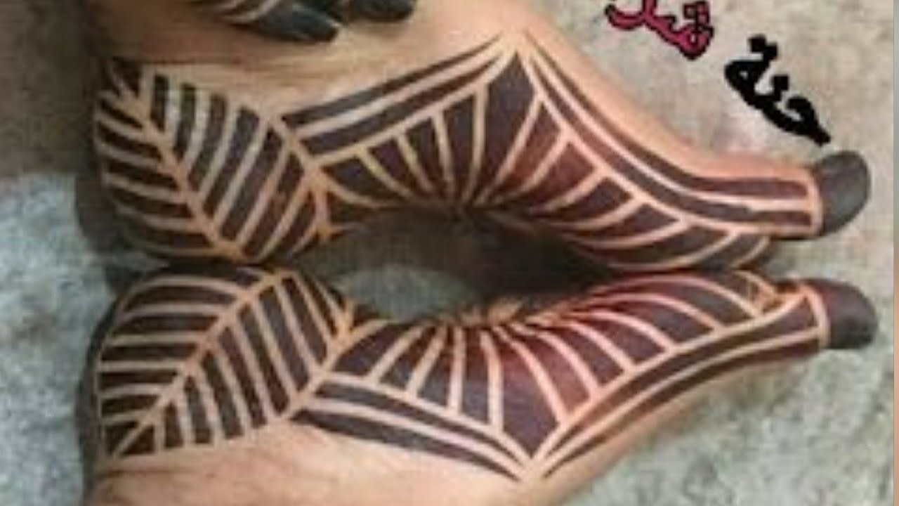 latest 2022 sudanese mehndi designs/Amazing Easy Cello Tape Foot Mehndi
