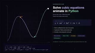 📐 Solving Cubic Equations & Animating Along Polynomial Curves in Python | Senior Secondary Maths
