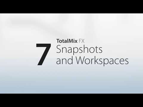 RME Audio TotalMix FX - 07 Snapshots et Workspaces