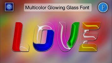 Multicolor Glowing Glass Font Editing On Pixellab PS Touch | How To Make glass font • Glass Font 