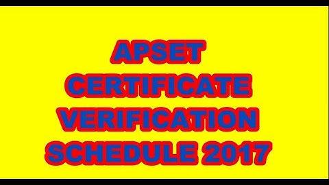 AP SET CERTIFICATE VERIFICATION