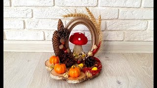 Попробуйте и Вы! Осенняя поделка из природного материала в детский сад, школу. autumn crafts.