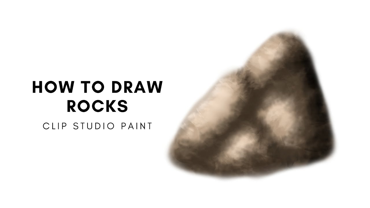How to draw Rocks | Custom Brush | Clip Studio Paint | Hamabe Arts ...