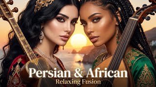 Persian African Relaxing Fusion Music Golden Hour Coastal Sunset 4K