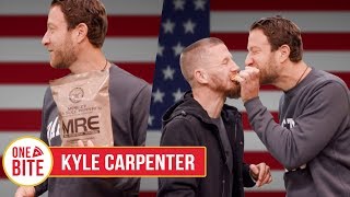 Barstool Pizza Review  MRE Military Pizza With Special Guest Kyle Carpenter