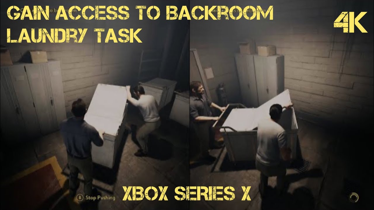 A Way Out - Gain Access to Backroom | Laundry Task | XBOX SERIES X | 4K ...