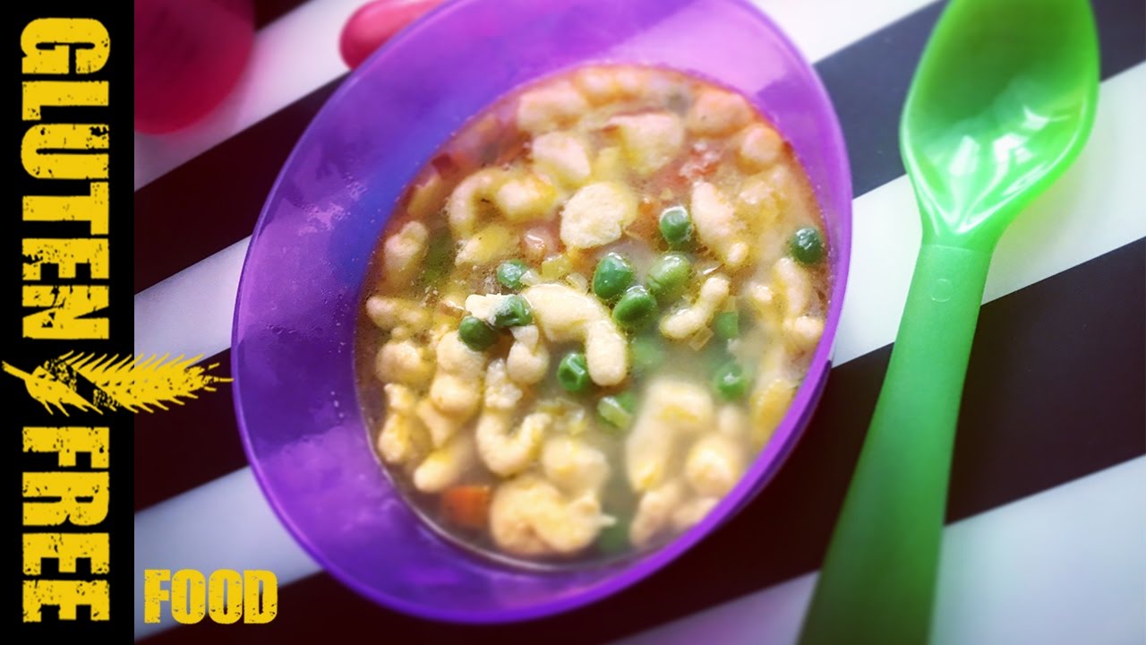 glutenfreesingles Kids carrot and peas soup with corn dumplings - gluten free food
