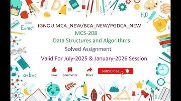 MCS 208 SOLVED ASSIGNMENT | MCS 208 IGNOU Solved Assignment July-2025 & Jan-2026 | MCA_NEW | PGDCA