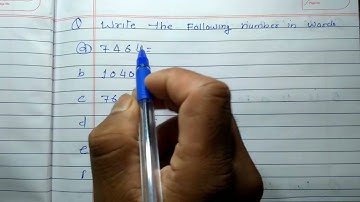 Write the following numbers in words | Write the numbers in words