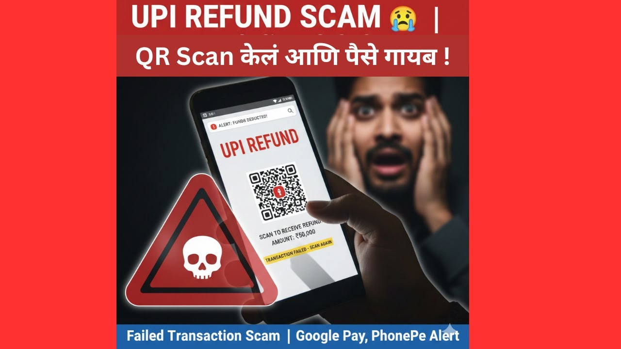 UPI Refund Scam 😨 | QR Scan केलं आणि पैसे गायब! Failed Transaction Scam | Google Pay, PhonePe Alert