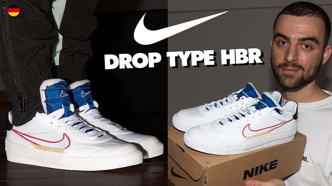 nike drop type hbr black white