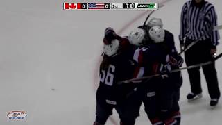 2017 U18 Series | Game One Highlights: USA 4, Canada 1