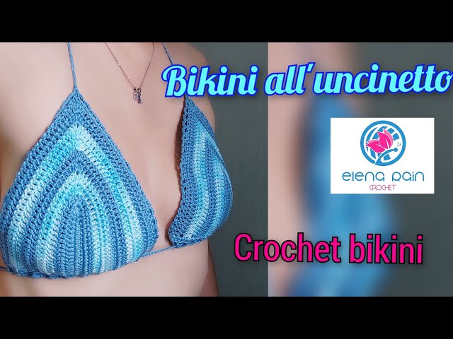 Tutorial bikini all'uncinetto ( parte sopra) tutorial triangolo per costume  .. uncinetto facile 