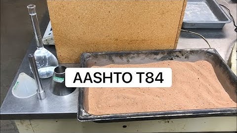 AASHTO T84 - Specific gravity of fine aggregates