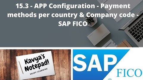 15.3 - APP Configuration - Payment methods per country & Company code - SAP FICO