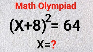 USA | Only 4% Can Solve This Equation | (x+8)² = 64 | Math Challenge!