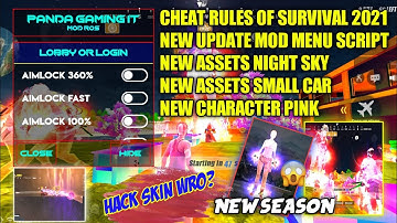 CHEAT ROS NEW MOD MENU SCRIPT AIMLOCK ASSETS NIGHT SKY SMALL CAR WEAPON MOD SKIN|PANDA GAMING IT