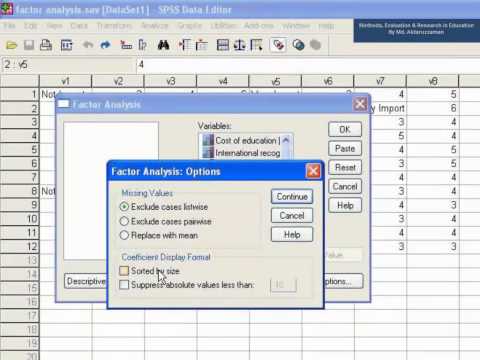 8. How to do factor analysis in SPSS?