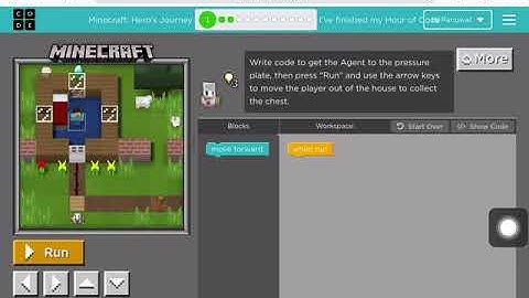 ชั่วโมงแห่งโค้ดด้วย Minecraft ภาคการเดินทางของฮีโร่ ด่าน 1