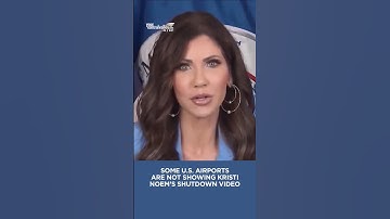 Airports choose not to run Kristi Noem’s video on the shutdown #kristinoem #governmentshutdown