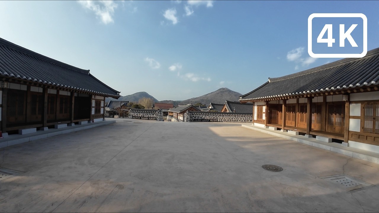 Winter Walk in Gongju Hanok Village | Raw Sounds & POV Experience