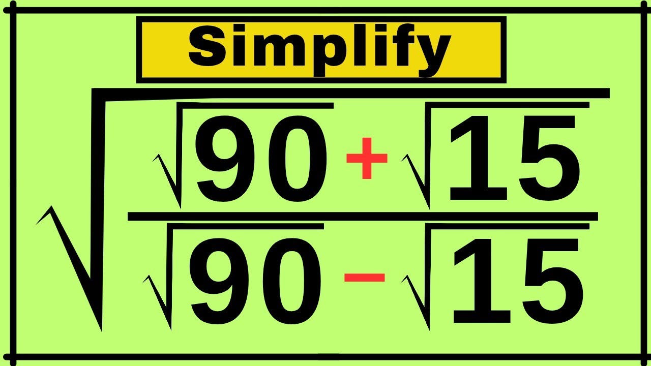 Japanese | A Very Nice Square Root Algebra Simplification Problem ...