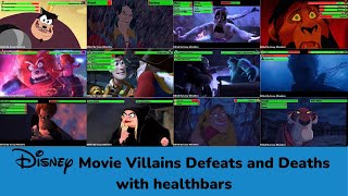 Disney Movie Villains Defeats and Deaths with healthbars
