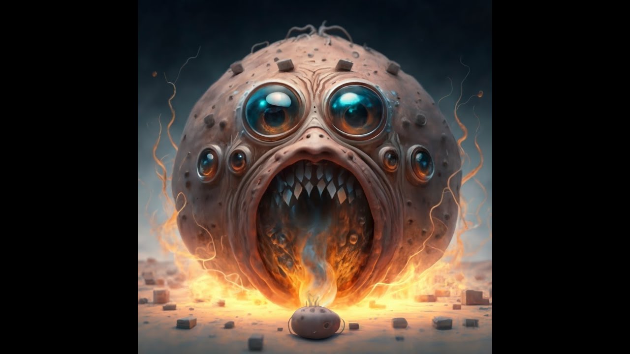 Devastation in the wake of the evil potato's fiery rampage. - YouTube