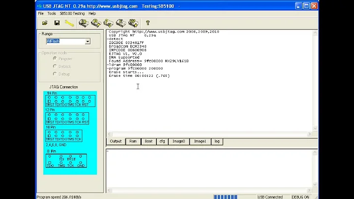 USB JTAG NT program SB5100