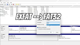 Format exFAT to FAT32 (SOLUTION)