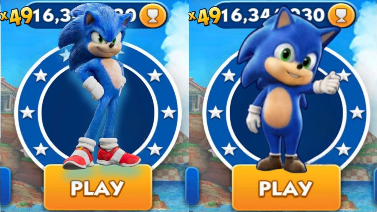 Sonic Dash VS Baby Sonic Dash _ Movie Sonic vs All Bosses Zazz Eggman ...