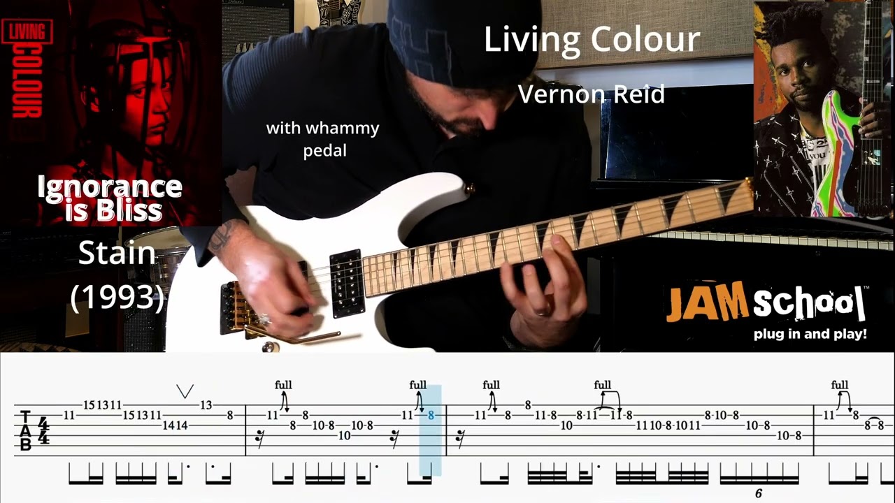 Living Colour Ignorance is Bliss Vernon Reid Guitar Solo with TAB