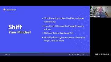 CauseMatch Monthly Giving Webinar