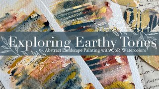 Exploring Earthy Tones: Abstract Landscape Painting with QoR Watercolors Art Exploration Graphitint Watercolor Abstracts Art Tutorial