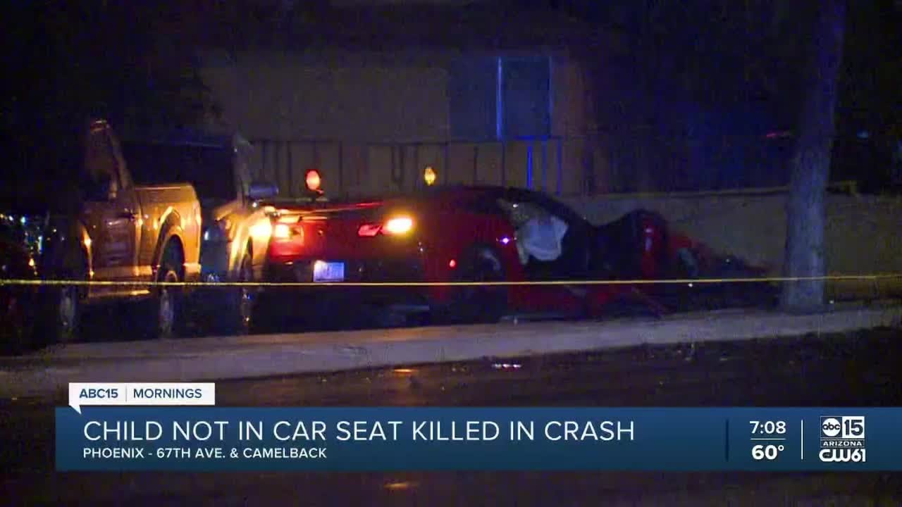 Child not in car seat dies in West Phoenix crash - YouTube