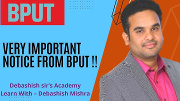 VERY VERY IMPORTANT NOTICE FROM BPUT || MUST WATCH.