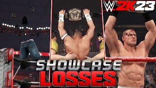 ALL SHOWCASE LOSING SCENES in WWE 2K23