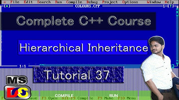 Hierarchical Inheritance | Turbo C++ Tutorial For Beginners | Turbo C++ Full Course #37