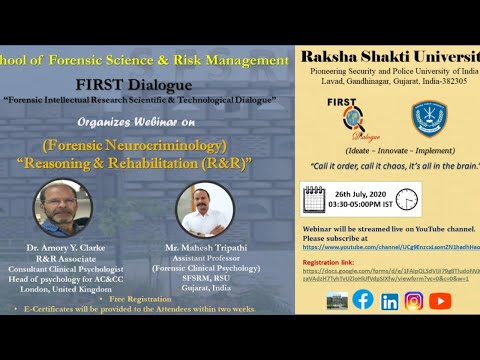 FIRST Dialogue Webinar on Forensic Neurocriminology ( Reasoning & Rehabilitation )