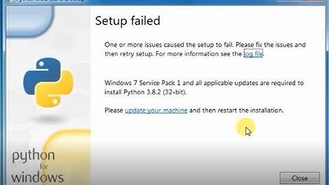 Install Python after  window service pack 1