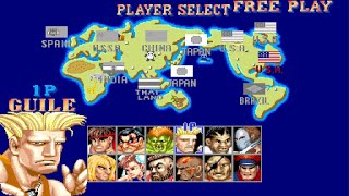 Street Fighter 2 Champion Edition Guile Playthrough