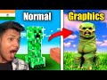 Minecraft normal vs ultra realistic graphics