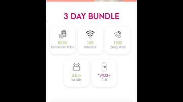 Zong 3 Days Call And Internet Packages | Zong 3 Day Call Package#code #like #subscribetomychannel