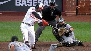 PIT@BAL: Markakis adds insurance with a solo homer