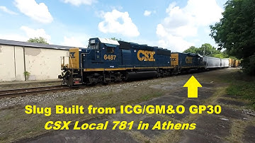 GM&O / ICG GP30 Slug and C&O GP40-2 on CSX Local 781