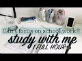 STUDY 1 FULL HOUR WITH ME - REAL TIME STUDY WITH ME